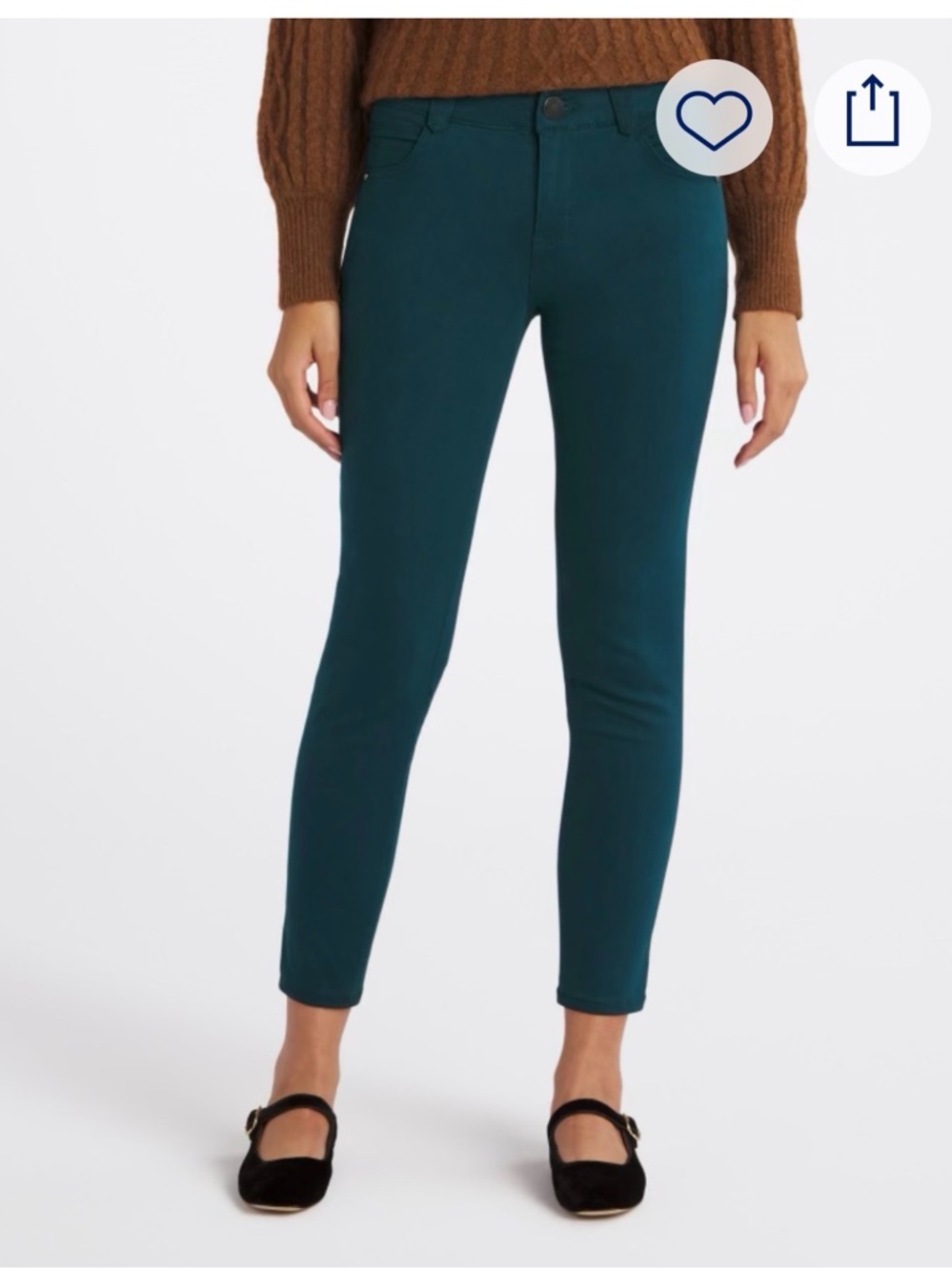 NWOT Eddie Ab Solution Teal Green Skinny Jeans size 12 28” Inseam Never Worn